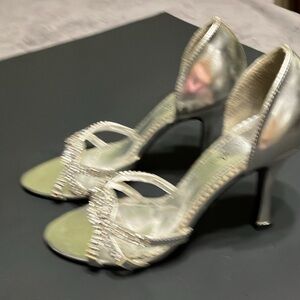 Elegant Silver Women's Heels